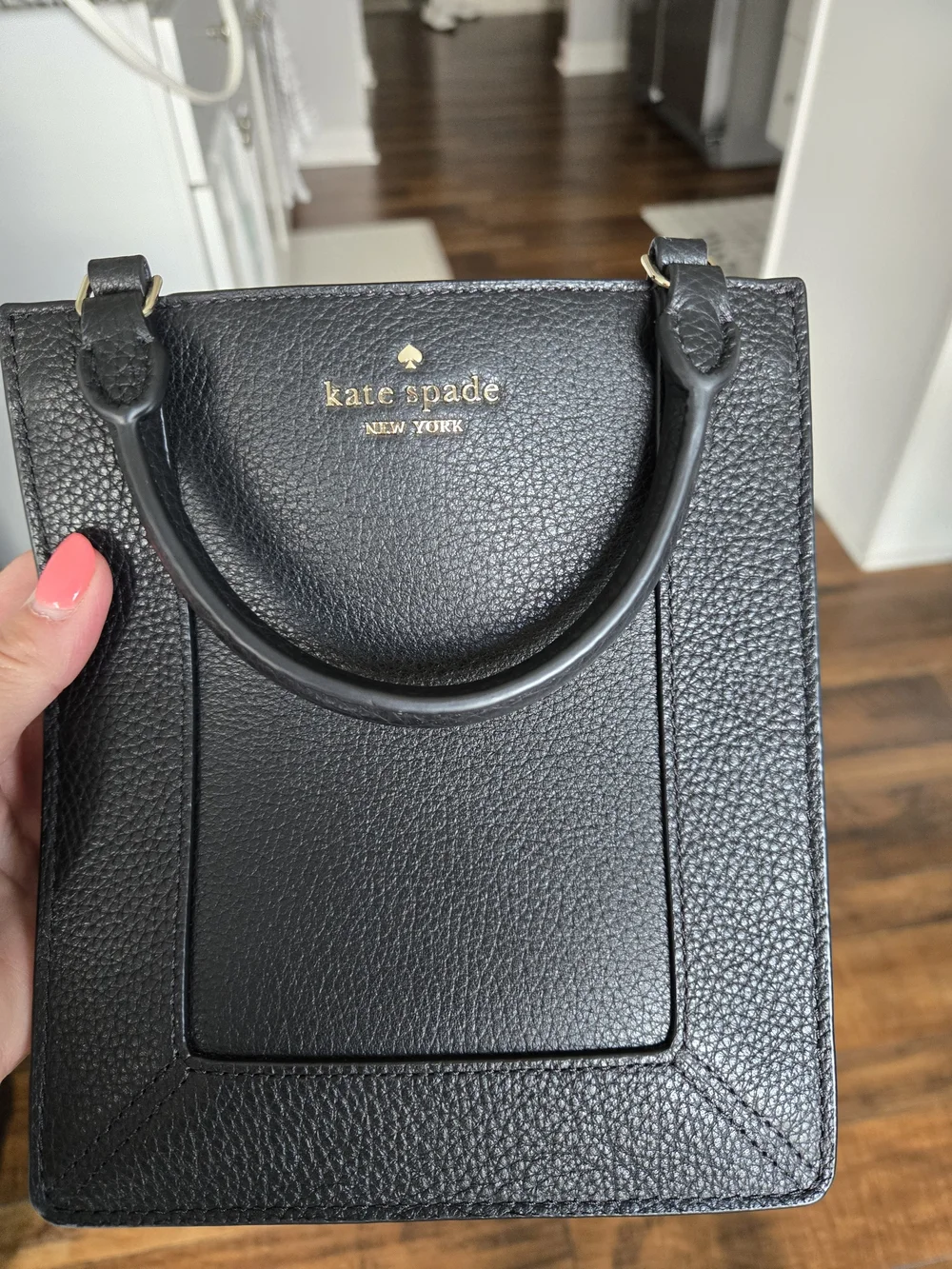 kate spade New York Lena Black Leather Mini Tote